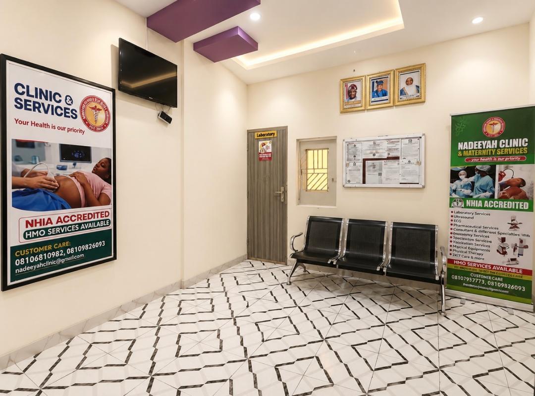 Hallway outside laboratory room